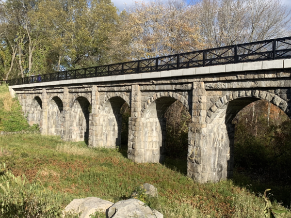 Upper Charles Rail Trail and 8-Arch Bridge in Holliston