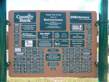 Belchertown Playground Sign Collage