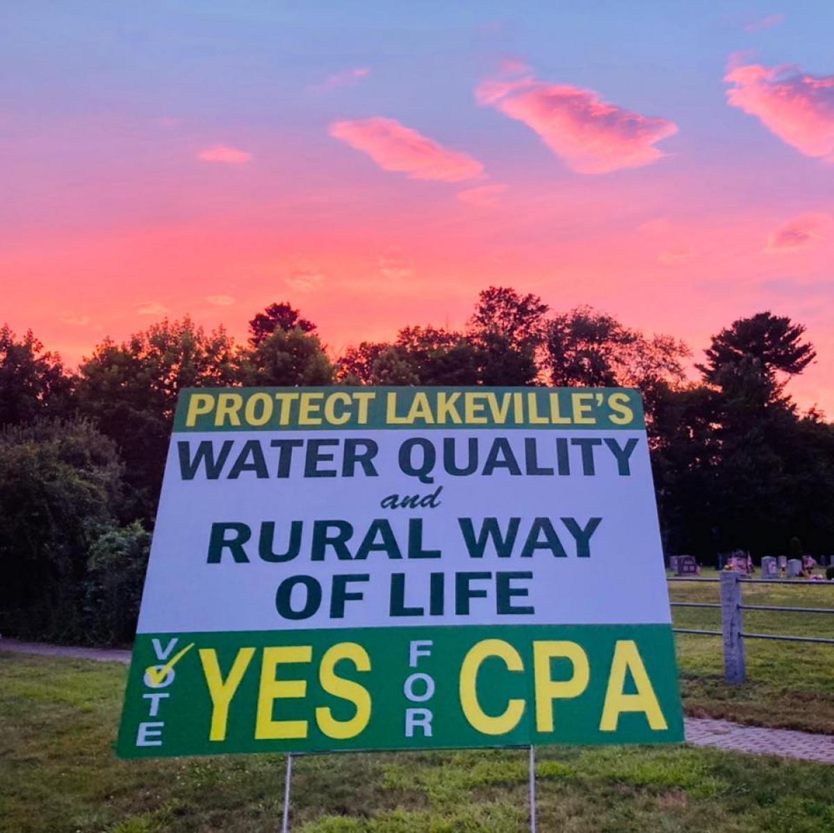 Lakeville CPA Sign at Sunset