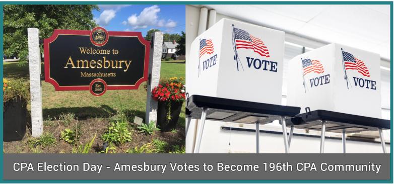 Amesbury Votes to Become 196th CPA Community